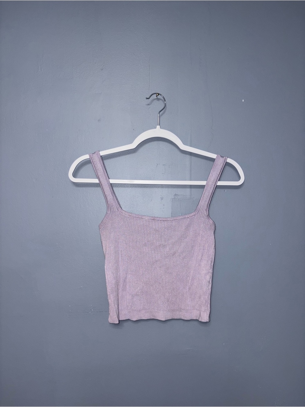 Aeropostale | Purple Ribbed Cropped Tank | Size Large